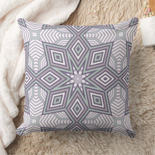 Coussin Motif géométrique multicolore rétro