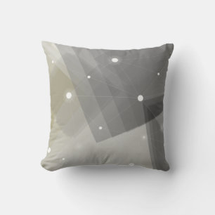 Coussin Motif géométrique vert gris et gris, sol
