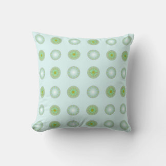 Coussin Motif géométrique vert pastel et gris