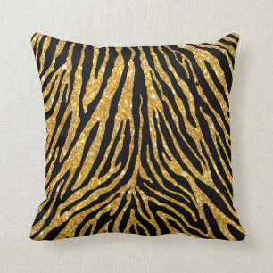 Coussin Motif Girly mignon de noir de zèbre de parties