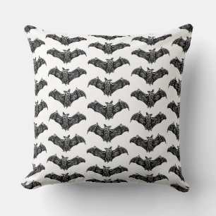 Coussin Motif gothique noir et blanc