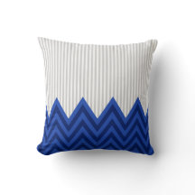 Motif gris moderne de rayures de Chevron de bleu