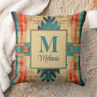 Motif Grunge Aztèque Nom Personnalisé et Monogramm