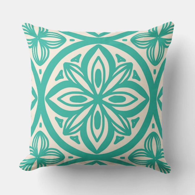 Coussin Motif hawaïen Retro les années 50 (Recto)