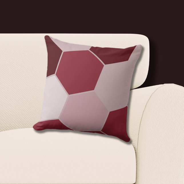 Coussin Motif Hexagon géométrique rose (Pink Pillow with Hexagon Pattern)