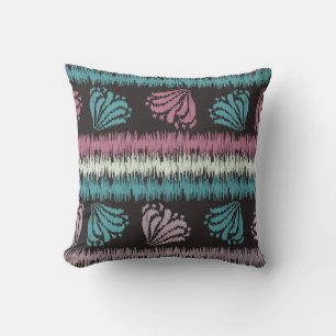 Coussin Motif ikat abstrait sans couture avec l'image de f