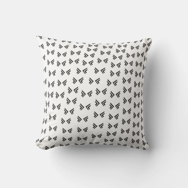 Coussin Motif/impression Abstrait noir et blanc (Recto)