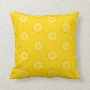 Coussin Motif jaune de tranches d'ananas