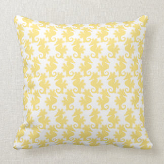 Coussin Motif jaune d'hippocampe