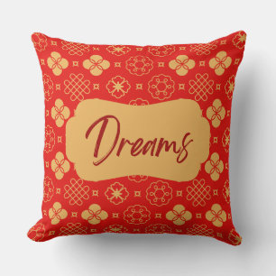 Coussin Motif jaune rouge