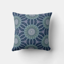 Motif kaléidoscope géométrique sarcelle et marine