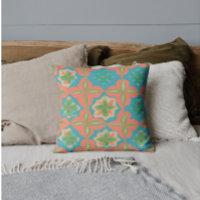Motif kaléidoscopique bleu et orange
