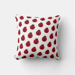 Coussin motif ladybug graphique moderne