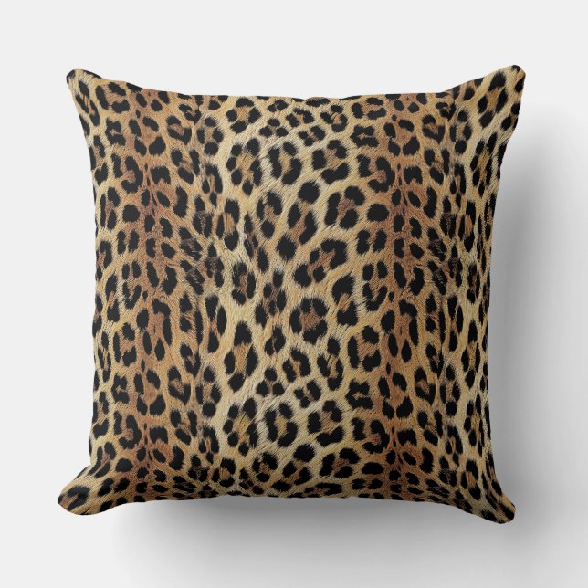 Coussin Motif léopard, tigre, peau de léopard, tendance, (Recto)