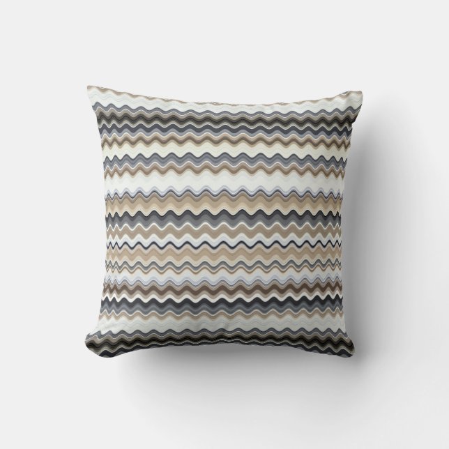 Coussin Motif ligne vague (Recto)