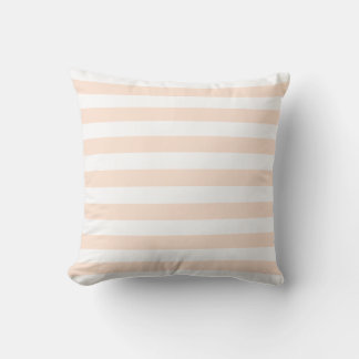 Coussin Motif Lignes Pastel et Blanc Pêche