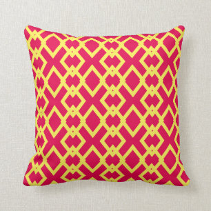 Coussin Motif lumineux chic moderne de rose de jaune de