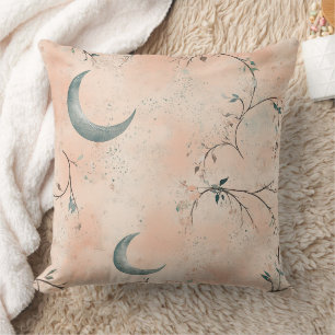 Coussin Motif lunaire floral céleste Boho (3)