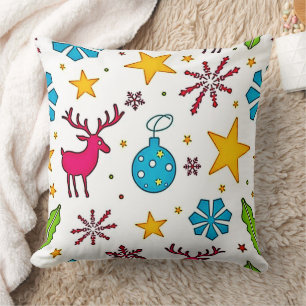 Coussin Motif Magique de Renne Festif