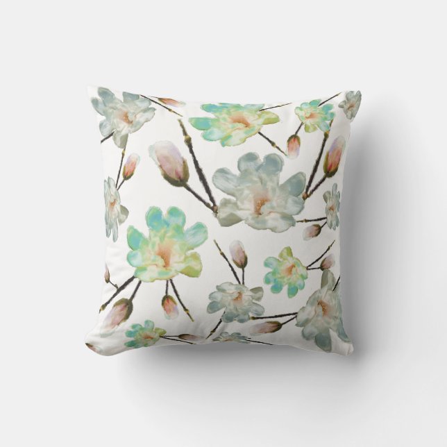 Coussin Motif Magnolia (Recto)