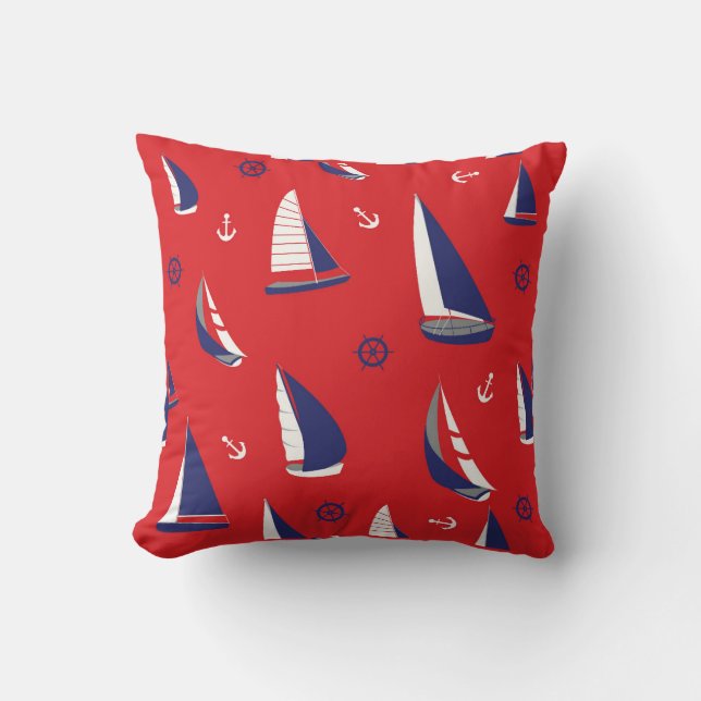 Coussin Motif maigre de voilier (Recto)