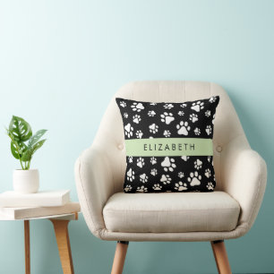Coussin Motif mâle, Patrouilles de chien, Noir et Blanc, V