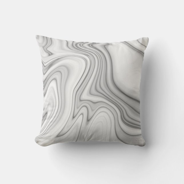Coussin Motif Marbre blanc moderne élégant (Recto)