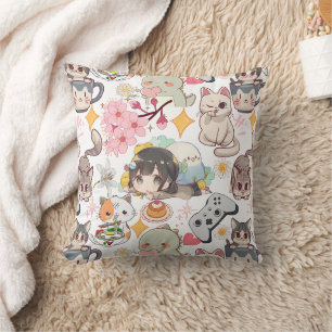 Coussin Motif mignon de surcharge de l'antenne