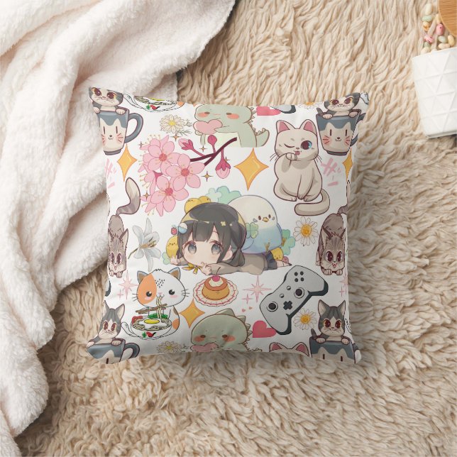 Coussin Motif mignon de surcharge de l'antenne (Couverture)