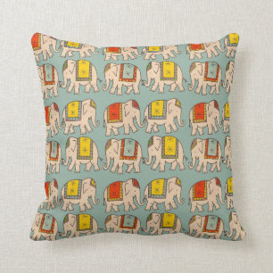 Coussin Motif mignon d'éléphant d'éléphants de cirque 
