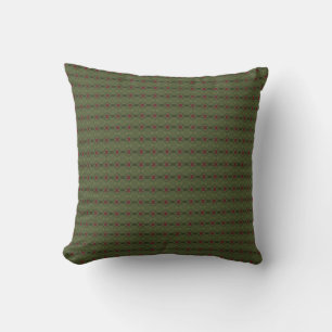 Coussin Motif minimaliste vert et rouge sans couture