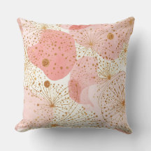 Motif moderne à pois dorés et roses de luxe