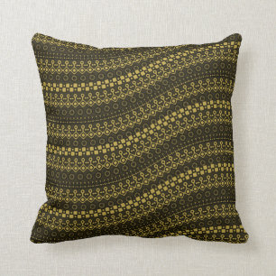 Coussin motif moderne amazigh berber ondulé
