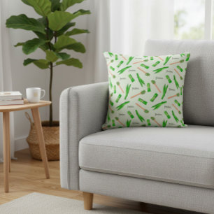 Coussin Motif Moderne de Feuille de Pandan