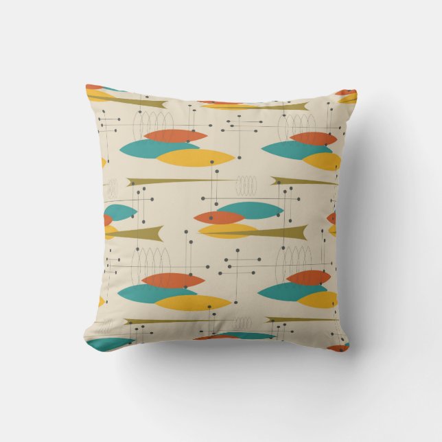 Coussin Motif moderne du milieu du siècle numéro 15 (Recto)