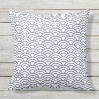 Coussin Motif moderne géométrique japonais d'échelle de