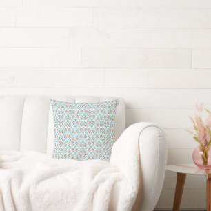 Coussin Motif mosaïque zigzag Chevron géométrique sans cou