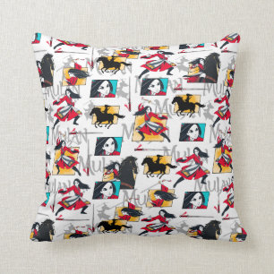Coussin Motif Mulan Illustrated Panels