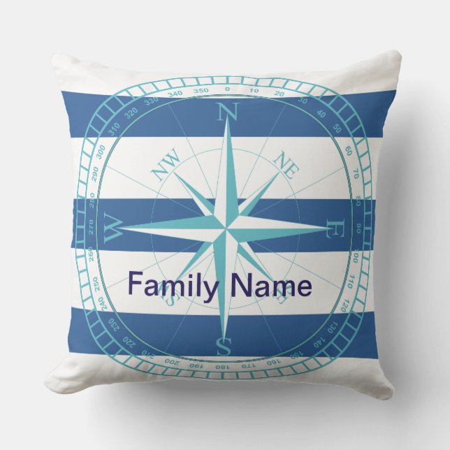 Coussin Motif nautique (Recto)