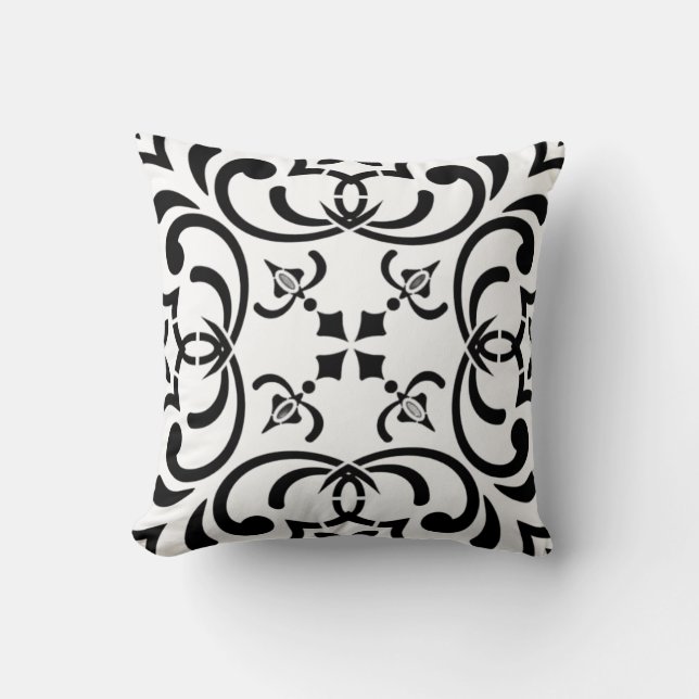 Coussin Motif noir (Recto)
