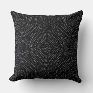 Coussin Motif noir en pierre bohème