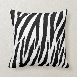Coussin Motif noir et blanc à la mode de zèbre