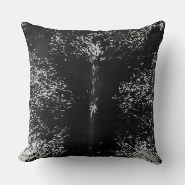 Coussin Motif noir et blanc de la vache à capuchon (Recto)