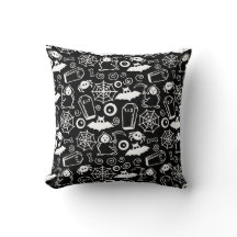 Motif noir et blanc minimal d'Halloween