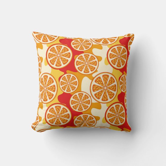 Coussin Motif orange (Recto)