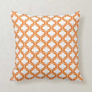 Coussin Motif orange décoratif de trellis