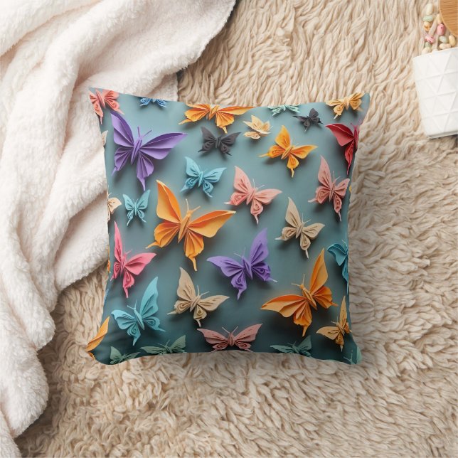 Coussin Motif papillon Origami (Couverture)
