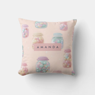 Coussin Motif Pastel Candy Jar personnalisé