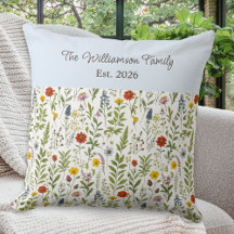 Motif personnalisé de fleurs sauvages à l'aquarell