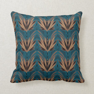 Coussin Motif plumeux vintage d'art déco